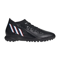 adidas Predator Edge.3 Turf Shoes (Black/Vivid Red)