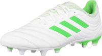 adidas Men's Copa 19.3 Firm Ground Soccer Shoe, White/Solar Lime/White, 7 M US