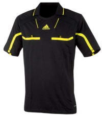 adidas Men's Referee Short Sleeve Soccer Jersey- Black/Yellow (M)