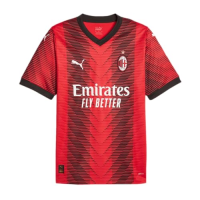 Puma Men's AC Milan Home Jersey 23/24 (as1, Alpha, m, Regular, Regular) Red/Black