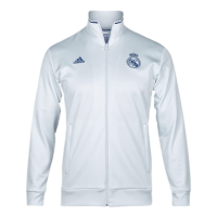 adidas Men's Real Madrid 3 Stripe Track Top, Medium, Crystal White