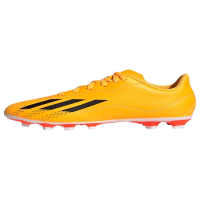 adidas X SPEEDPORTAL.4 Flexible Ground Football Shoe, Solar Gold/Black/Team Solar Orange, 4 US Unisex Big Kid