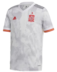 adidas Spain Away Youth Soccer Jersey- 2020 (YXL) White