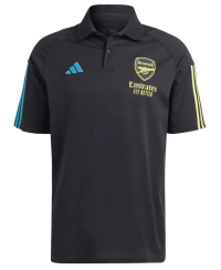 adidas Men's Soccer Arsenal 23/24 Tiro Polo Tee - Classic Cotton Polo Shirt with Arsenal Embroidered Crest (as1, Alpha, l, Regular, Regular) Black