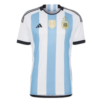 adidas Men's Soccer Argentina 3-Star Winners Home Jersey (as1, Alpha, m, Regular, Regular) White/Blue