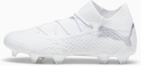 PUMA Future 7 Ultimate FG/AG White Cleats Soccer Shoes (White, US Footwear Size System, Adult, Men, Numeric, Medium, 9)
