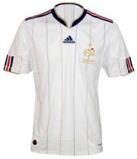 France Away Jersey, White/Mid Bluef07/Met Gold Footb 04, Small