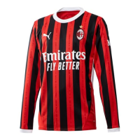 PUMA AC Milan Men’s Replica Home Long Sleeve Jersey 2024/25 (US, Alpha, Large, Regular, Regular, Red-Black)