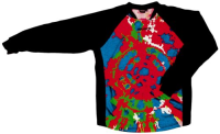 Reusch Adult Retro Goalkeeper Jersey, Bluebird/Fire Red/Lime, Small
