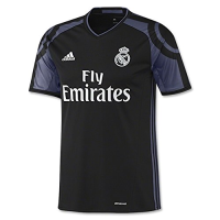 adidas Real Madrid Third Soccer Jersey Youth (Youth Medium) Black, Purple