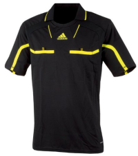 adidas Men's Referee Short Sleeve Soccer Jersey- Black/Yellow (XL)