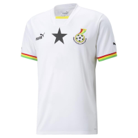 PUMA Ghana Home Men's World Cup Soccer Jersey 22/23 (as1, Alpha, m, Regular, Regular, Medium) White