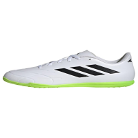 adidas Unisex Copa Pure.3 Firm Ground Sneaker, White/Core Black/Lucid Lemon, 11 US Men / 12 US Women