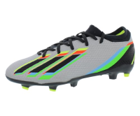 adidas mens X Speedportal.3 Firm Ground Soccer Cleats, Silver Metallic/Core Black/Solar Yellow, 8.5