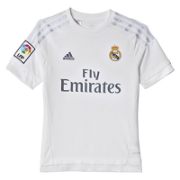 adidas Youth Real Madrid Home Jersey (White/Silver) (YXS)