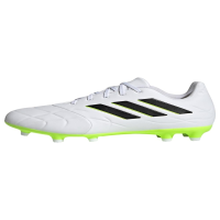 adidas Unisex Copa Pure.2 Firm Ground Sneaker, White/Core Black/Lucid Lemon, 10 US Men