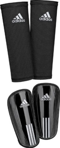adidas Pro Lite US Shin Guard, Black/Metallic Silver, Small