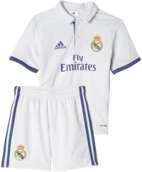 Adidas Kids Real Madrid Home Soccer Mini Kit 2XS Crystal White-Raw Purple