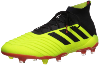 adidas Predator 18.1 Fg Soccer Shoe (mens) Solar Yellow/Black/Solar Red 7.5