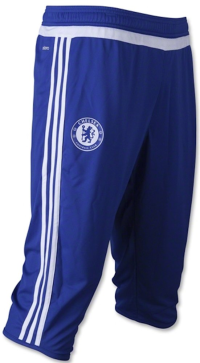 adidas Mens Chelsea 3/4 Pants Size:XS Royal Blue/White