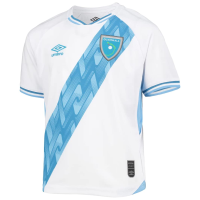Umbro Youth Guatemala Home Soccer Jersey- 2021/22 (Small) White, Sky Blue