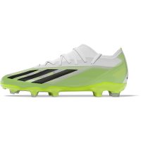 adidas Unisex X Crazyfast.2 Firm Ground Sneaker, White/Core Black/Lucid Lemon, 9 US Men