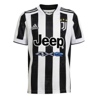 adidas 2021-22 Juventus Youth Home Jersey - White-Black YL