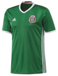 adidas International Soccer Mexico Men's Jersey, Medium, Green/Red/White