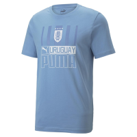 Puma Men's Standard AUF FTBLCore Tee, Silver Lake Blue White, Small