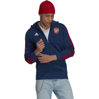 adidas Men's Arsenal FC 3 Stripes Full Zip Hoodie (X-Large)