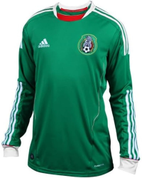 adidas Mexico Men's Long Sleeve Home Jersey (US, Alpha, 3X-Large, Regular, Regular, Polyester) Green