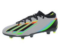 adidas mens X Speedportal.3 Firm Ground Soccer Cleats, Silver Metallic/Core Black/Solar Yellow, 11