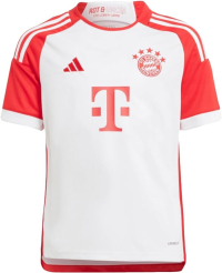 adidas Youth Soccer Bayern Munich 23/24 Home Jersey (as1, Alpha, m, Regular) White/Red