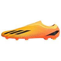 adidas X SPEEDPORTAL.3 Laceless Firm Ground Football Shoe, Solar Gold/Black/Team Solar Orange, 3.5 US Unisex Little Kid