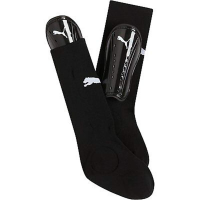 PUMA Closed Toe Youth Shin Guards - (Black) (L/XL)