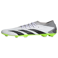 adidas Unisex Predator Accuracy.3 Firm Ground Sneaker, White/Core Black/Lucid Lemon, 10 US Men