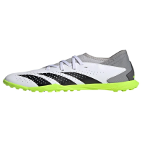 adidas Predator Accuracy.3 Turf Sneaker, White/Core Black/Lucid Lemon, 13.5 US Unisex Little Kid