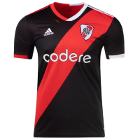 adidas River Plate Men's Third Jersey 2023 (US, Alpha, Large, Regular, Regular, Polyester) Black, Red