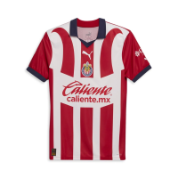Puma Chivas 23/24 Home Authentic Men's Jersey (as1, Alpha, s, Regular, Regular) Red/White