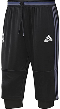 adidas Real Madrid Training 3/4 Pants Capri Pant 16-17 (X-Small) Black, Purple