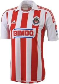 adidas Chivas Youth Home Jersey (M) Red, White