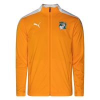 PUMA Men's Ivory Coast Football Association Stadium Jersey, White-Flame Orange, XXL