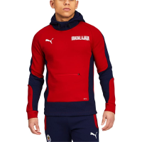 PUMA Men's Standard CHG EVOSTRIPE Hoodie, Peacoat-Tango Red, XX-Large