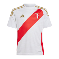 adidas Peru Youth Home Jersey 2024 (US, Alpha, Small, Regular, White)