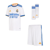 adidas 2021-22 Real Madrid Home Mini Kit - White-Blue-Orange 5T