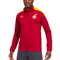 PUMA Men's Ghana Football Association Stadium Jacket, Chili Pepper-Dandelion, XXL