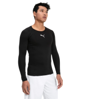 PUMA Men's Liga Baselayer Long Sleeve Tee, Black, X-Large