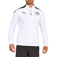 PUMA Men's Egypt Football Association Stadium Jacket, Black White, S