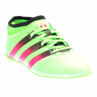 adidas Performance Ace 16.3 Primemesh IN J Soccer Shoe (Little Kid/Big Kid),Green/Shock Pink/Black,10.5 M US Little Kid