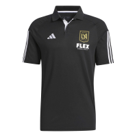 adidas LAFC Tiro23 Polo Shirt (US, Alpha, Large, Regular, Regular, Polyester) White, Black